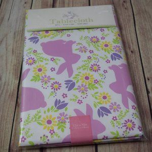 Mainstream Pink Bunny Peva Tablecloth Easy Care